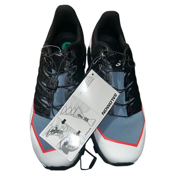 Salomon Womens Size 8 Thundercross Trail Running Shoe Black/Bersea/Pink F&F Ship - Picture 2 of 7